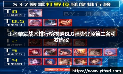 王者荣耀战术排行榜揭晓BLG强势登顶第二名引发热议
